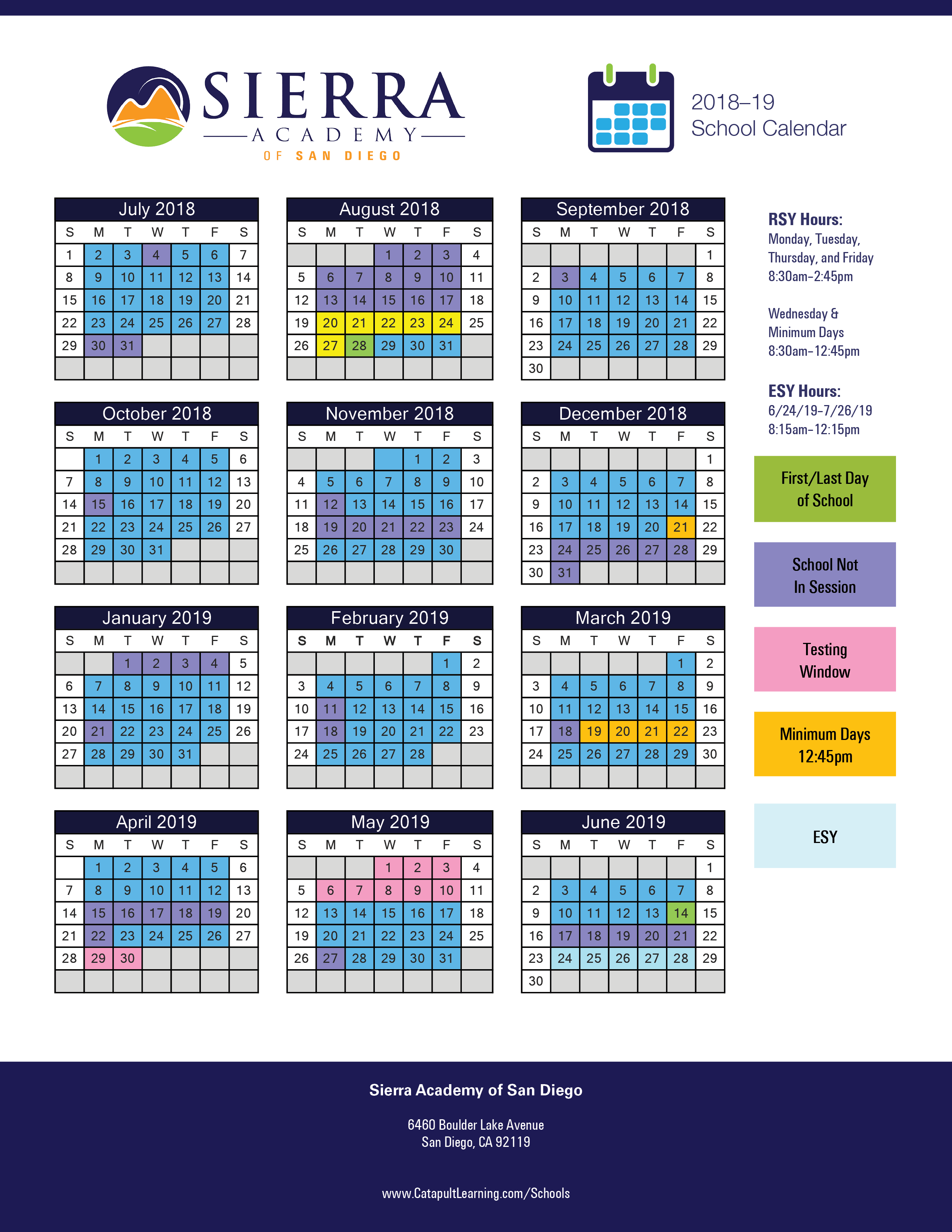Sierra College Calendar Printable Calendar Blank